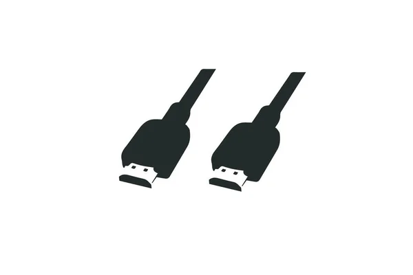 Hdmi Kabel Icon Stock Illustration Das Symbol Ist Mit Den — Stockvektor