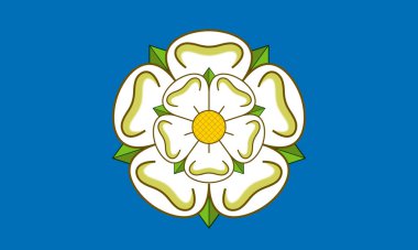 Yorkshire 'ın en iyi manzarası, İngiltere bayrağı. Büyük Britanya Birleşik Krallığı, İngiltere. Bayrak direği yok. Uçak tasarımı, tasarım. Bayrak arkaplanı