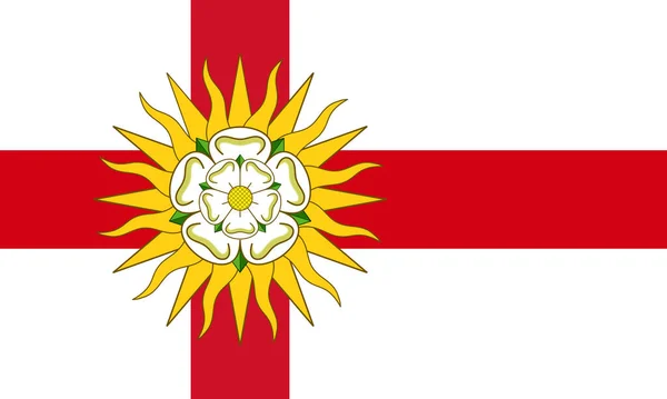 Vista Superior Del Condado West Riding Bandera Del Reino Unido — Foto de Stock