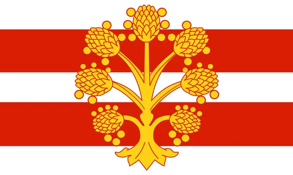 イギリスの旗 ウェストモアランド郡のトップビュー イギリス イギリスの連合王国の郡 旗竿はない 平面設計 レイアウト 旗の背景 — ストック写真