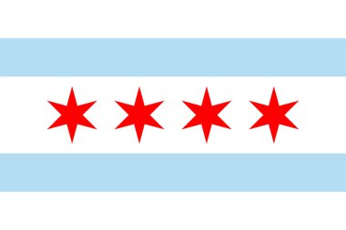 Chicago, Illinois, ABD bayrağı, bayrak direği yok. Uçak tasarımı planı. Bayrak arkaplanı