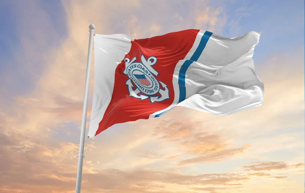 Minszk Fehéroroszország Május 2021 Zászló Guidon Egyesült Államok Parti Őrsége — Stock Fotó