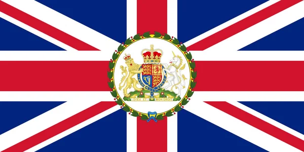 Vista Superior Bandeira Embaixador Britânico Alferes Bandeira Reino Unido Grã — Fotografia de Stock