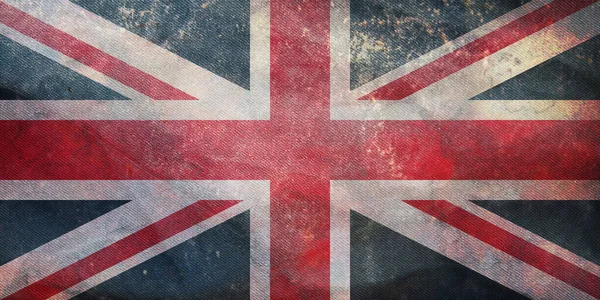 英国国旗的最高视图为黑色和红色 平面设计 国旗背景 — 图库照片