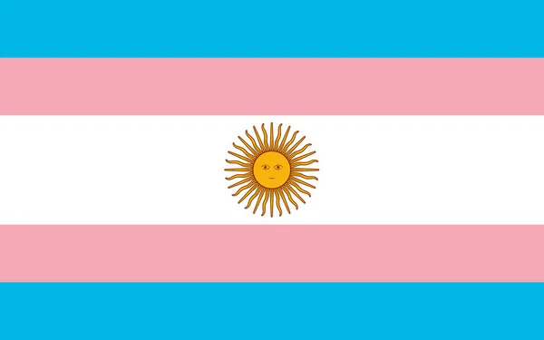 阿根廷国旗的头像 变性人 没有旗杆 平面设计 国旗背景 自由和爱的概念 骄傲的一个月 行动主义 社区和自由 — 图库照片