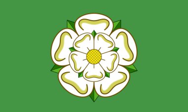Kuzey Yorkshire 'ın en iyi manzarası, Birleşik Krallık bayrağı. Büyük Britanya Birleşik Krallığı, İngiltere. Bayrak direği yok. Uçak tasarımı, tasarım. Bayrak arkaplanı