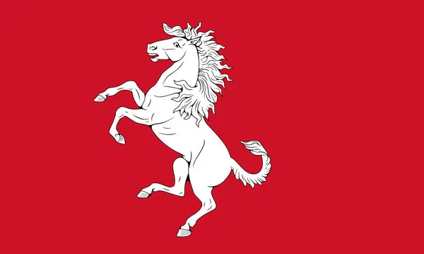 肯特县的头像 英国国旗 大不列颠及北爱尔兰联合王国郡 英格兰 没有旗杆 平面设计 国旗背景 — 图库照片