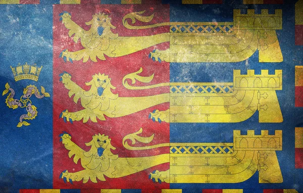 Κάτοψη Της Ρετρό Σημαίας Του Λόρδου Γουόρντεν Σινκ Πορτ Λόρδε — Φωτογραφία Αρχείου