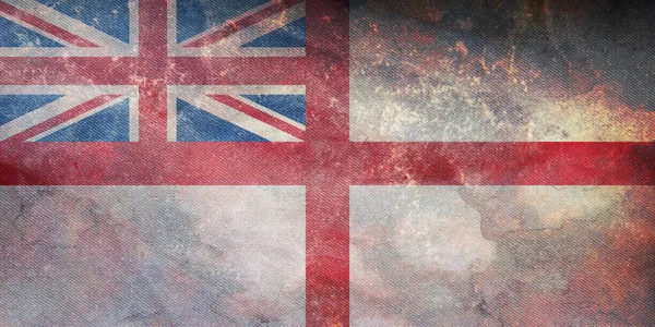 Top View Retro Flag Naval Ensign United Kingdom Grunge Flag — Stock Photo, Image