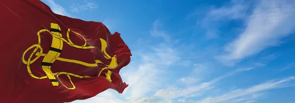 Flaga Lorda Wysokiego Admirała Zjednoczonego Królestwa Zachmurzonym Tle Nieba Zachodzie — Zdjęcie stockowe