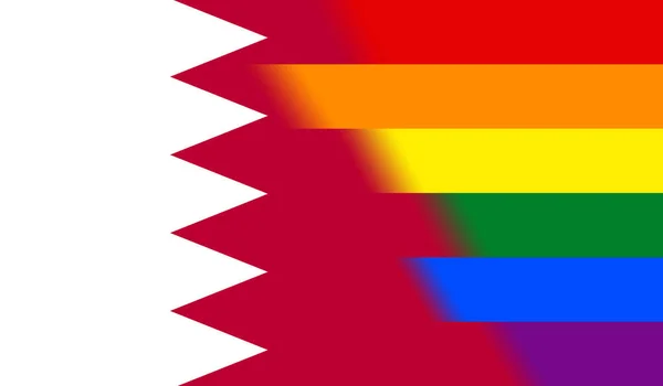 巴林国旗的最高视图 没有旗杆 平面设计 旗帜背景 自由和爱的概念 骄傲的一个月 行动主义 社区和自由 — 图库照片