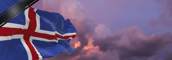 Ulusal Zlanda Bayrağı Yas Kurdelesi Savaş Kurbanlarının Anıları Terörist Saldırılar — Stok fotoğraf