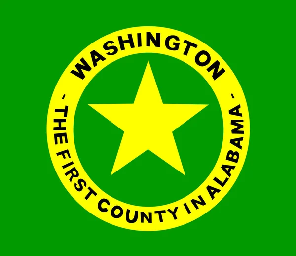 美国阿拉巴马州华盛顿县的头像 没有旗杆 平面设计 国旗背景 — 图库照片