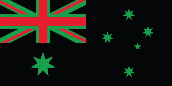 非洲澳大利亚国旗的最高视图 6月自由日 没有旗杆 平面设计布局 国旗背景 — 图库照片