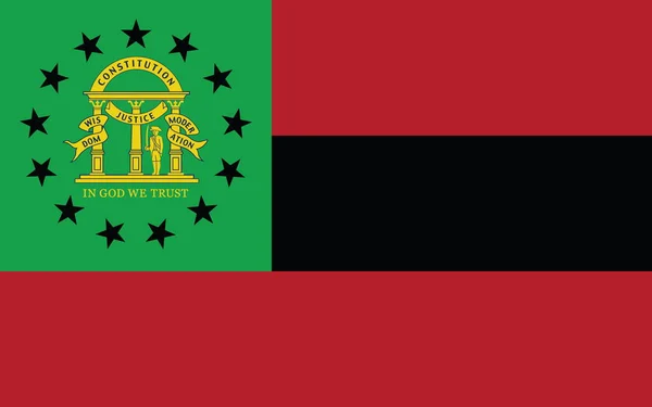 Top View Flag African Americans Georgia State Untied States America — Foto de Stock