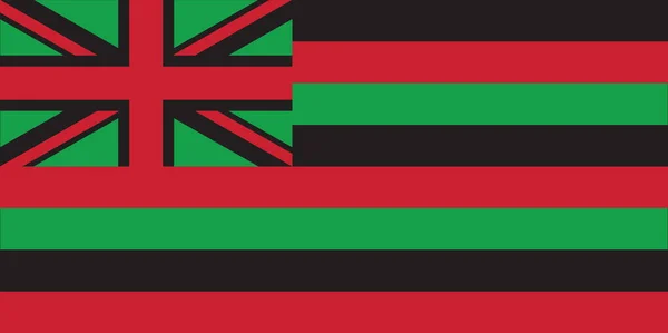 Верхній Вид Прапор Афроамериканців Штату Гаваї Незв Язані Штати Америки — стокове фото