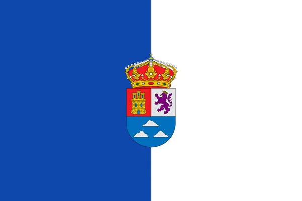 스페인의 마스에 꼭대기에 스페인 애국자 개념이야 깃대는 레이아웃 플래그 — 스톡 사진