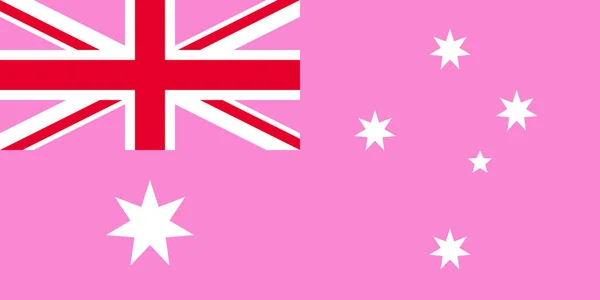 Pohled Shora Vlajku Gay Pride Austrálie Žádný Stožár Letecký Design — Stock fotografie