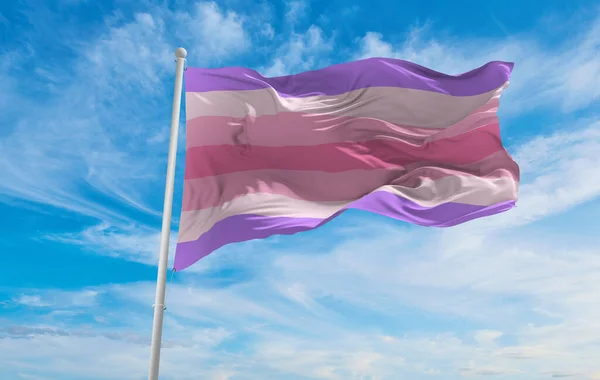 Прапор Xtf Махає Вітром Хмарному Небі Концепція Свободи Любові Гордість — стокове фото