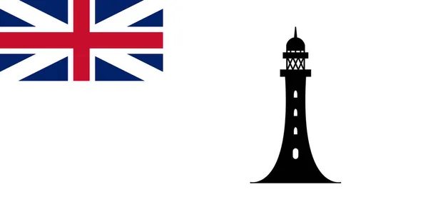Vista Superior Bandeira Northern Lighthouse Board Commissioners Reino Unido Bandeira — Fotografia de Stock