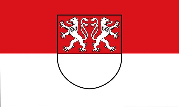 Вид Зверху Прапор Віттена Федеративна Республіка Німеччина Ніякого Флагштока Дизайн — стокове фото