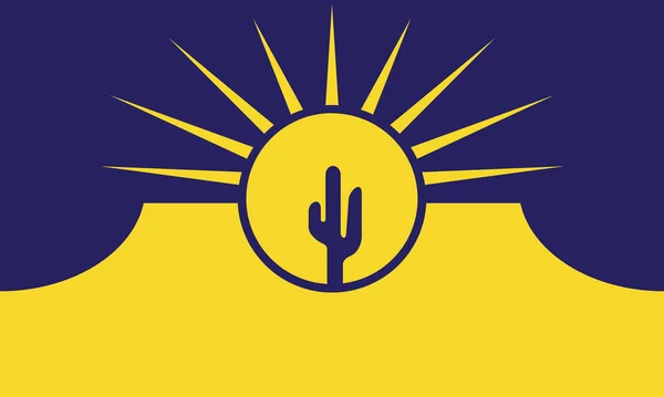 Mesa 亚利桑那州 美国国旗 没有旗杆的顶部视图 平面设计 国旗背景 — 图库照片