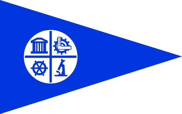 Κάτοψη Της Μινεάπολης Σημαία Ηπα Χωρίς Κοντάρι Σημαίας Σχεδιασμός Αεροπλάνου — Φωτογραφία Αρχείου
