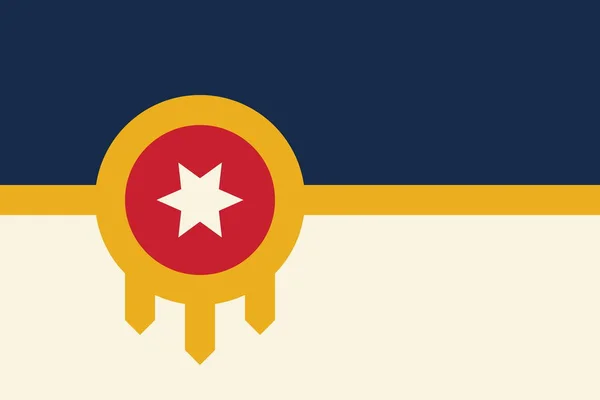 Tulsa, ABD bayrağı, bayrak direği yok. Uçak tasarımı planı. Bayrak arkaplanı