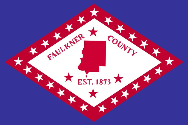 Vista Superior Condado Faulkner Bandeira Arkansas Eua Sem Mastro Bandeira — Fotografia de Stock