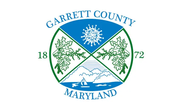 Vista Superior Condado Garrett Bandeira Maryland Eua Sem Mastro Bandeira — Fotografia de Stock