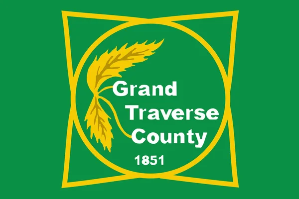 Vista Superior Condado Grand Traverse Bandeira Michigan Eua Sem Mastro — Fotografia de Stock