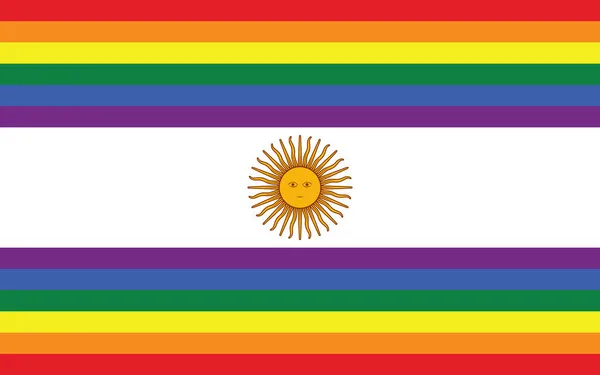 Vista Superior Bandera Lgbt Argentina Sin Asta Bandera Diseño Plano —  Fotos de Stock