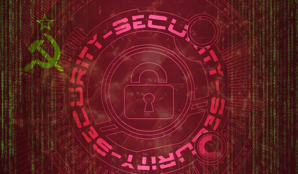 Segurança Cibernética Nacional Ussr Fundo Digital Proteção Dados Conceito Sistemas — Fotografia de Stock