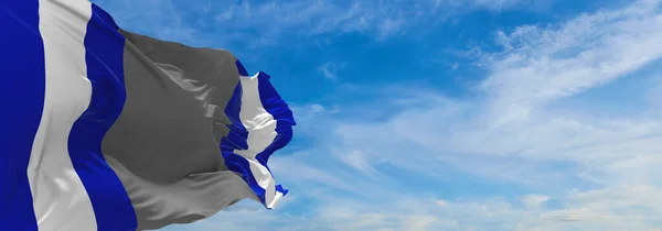 Флаг Тумтум Прайд Размахивающий Ветром Облачном Небе Концепция Свободы Любви — стоковое фото