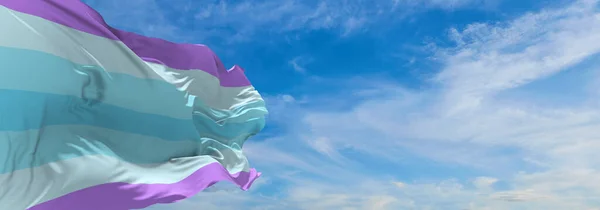 Флаг Xtm Машущий Ветром Облачном Небе Концепция Свободы Любви Гордость — стоковое фото