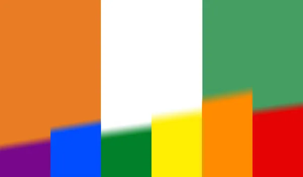 Vista Superior Bandeira Nacional Costa Marfim Sem Mastro Bandeira Projeto — Fotografia de Stock