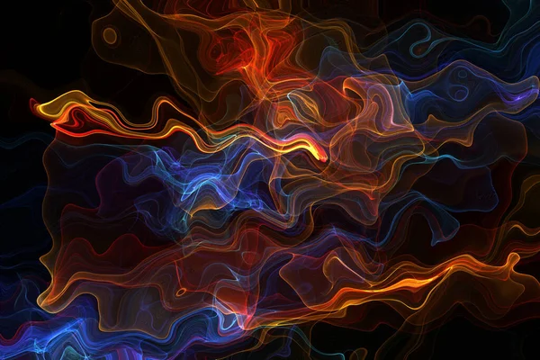 Colorful Abstract Smoke Lines Wallpaper Shapes Created Lines Space Creative — Stock Photo, Image