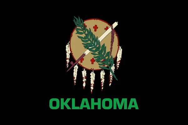 Vue Dessus Drapeau Des Afro Américains État Oklahoma États Américains — Photo