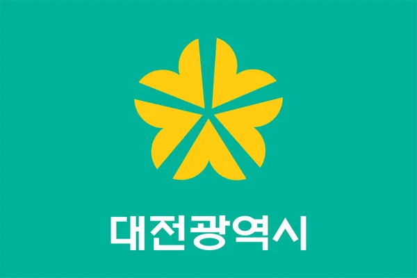 Ovanifrån Flaggan Daejeon Sydkorea Koreansk Resa Och Patriot Koncept Ingen — Stockfoto
