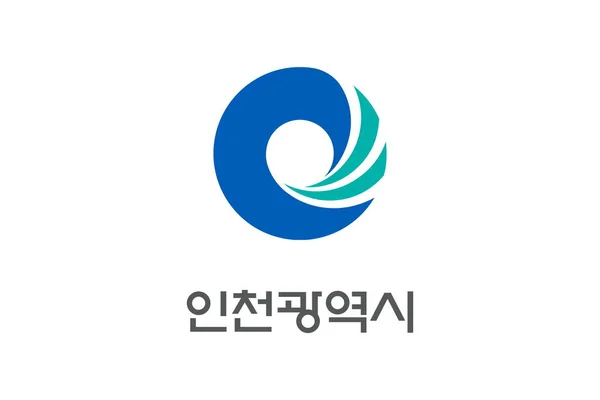 Widok Góry Flagi Incheon Korea Południowa Koreańskie Podróże Patriotyzm Nie — Zdjęcie stockowe