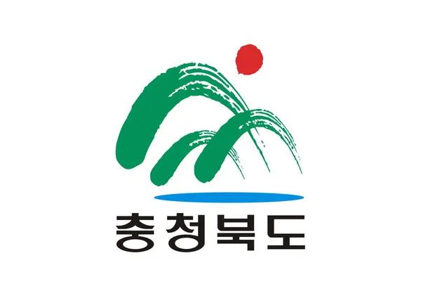 Bovenaanzicht Van Vlag Noord Chungcheong Provincie Zuid Korea Koreaanse Reizen — Stockfoto