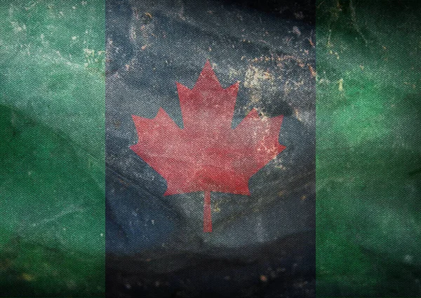 Краєвид Прапор Африканської Канади Дев Ятнадцятий День Свободи Ніякого Флагштока — стокове фото