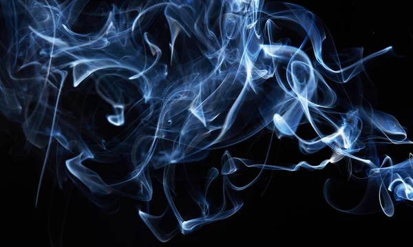 Smoke Black Background Abstract Blur Motion Wave Swirl Wisp Smoke — Stock Photo, Image