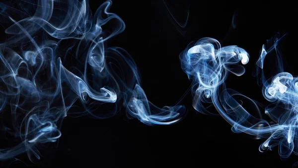 Smoke Black Background Abstract Blur Motion Wave Swirl Wisp Smoke — Stock Photo, Image