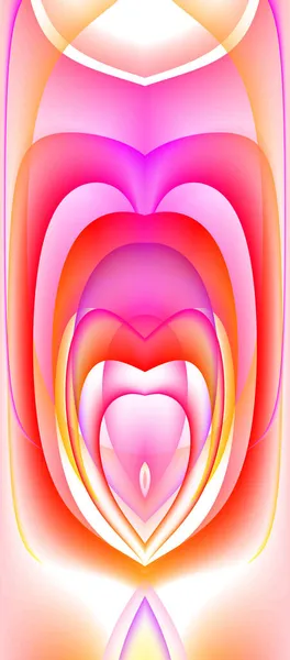 Abstract Colorfull Lines Shapes Imitating Female Vagina Visual Allegories Metaphors — Stock fotografie