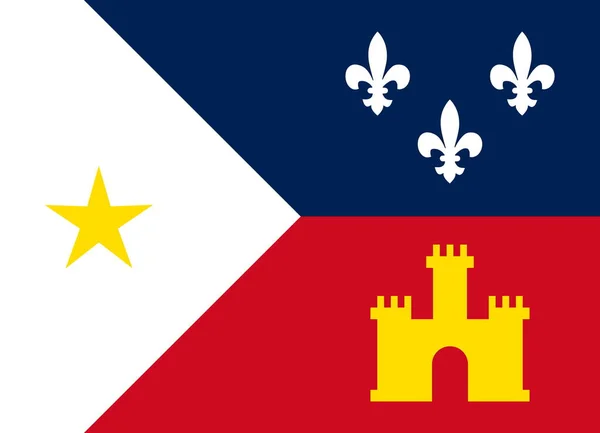 Vista Superior Bandera Acadiana Francia Viajes Franceses Concepto Patriota Sin — Foto de Stock