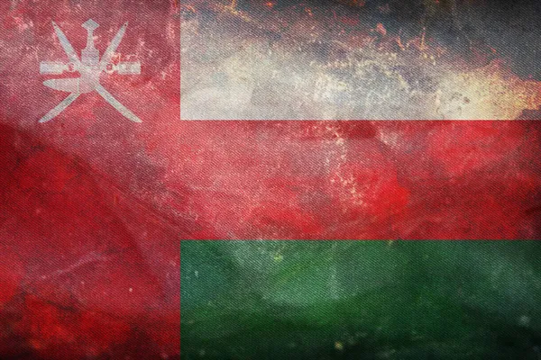Top View Retro Van Flag Oman Met Grunge Textuur Oman — Stockfoto