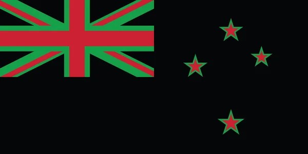 Vista Superior Bandeira Nova Zelândia Africana Décimo Primeiro Dia Liberdade — Fotografia de Stock