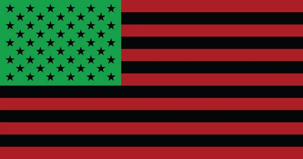 Κάτοψη Της Σημαίας Των Αφροαμερικανών Των Αδέσμευτων Πολιτειών Της Αμερικής — Φωτογραφία Αρχείου