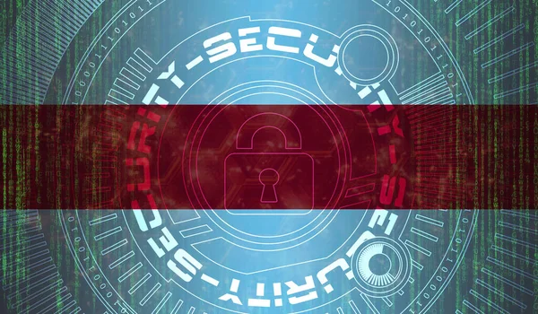 Nasjonal Cybersikkerhet Hviterussland Digital Bakgrunnsdatavern Sikkerhetssystemkonseptet Låsesymbol Mørk Flaggbakgrunn – stockfoto